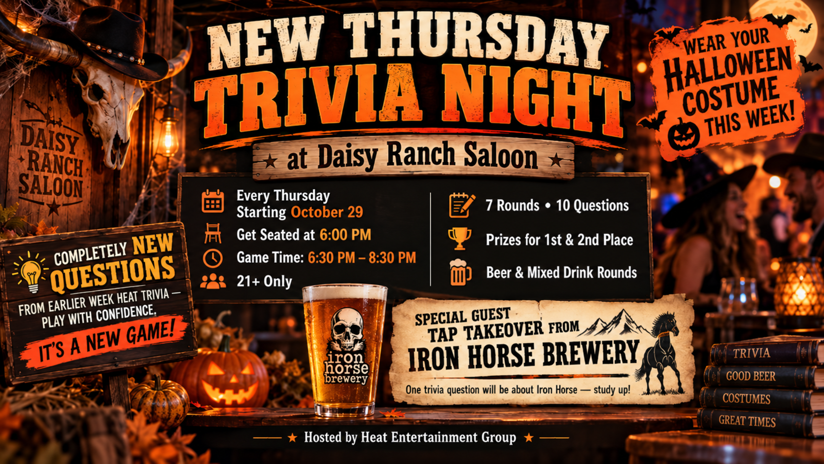 🍻🎃 NEW THURSDAY TRIVIA NIGHT AT DAISY RANCH SALOON! 🎃🍻