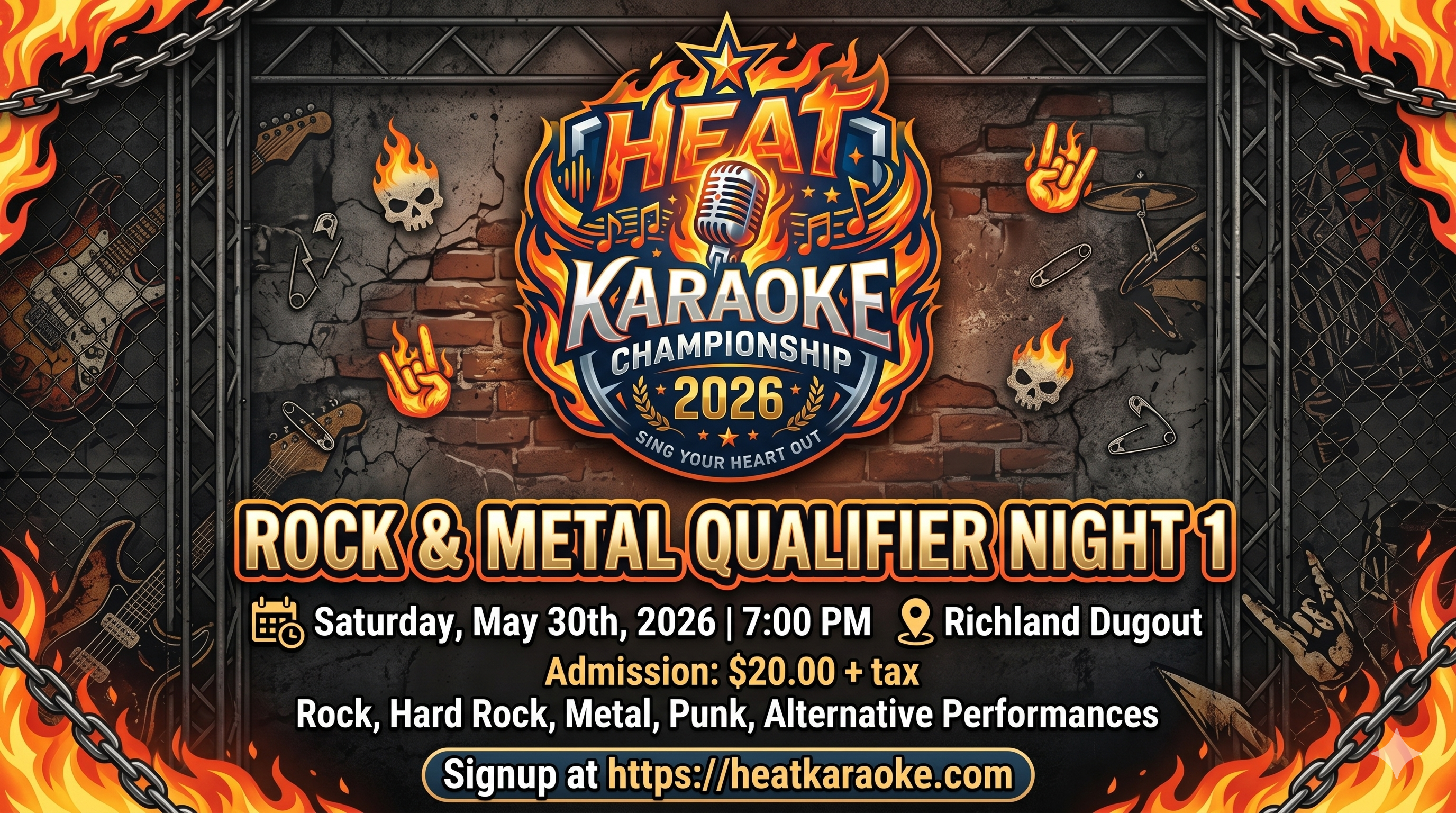 Heat Karaoke Championships - Rock & Metal Qualifier Night 1