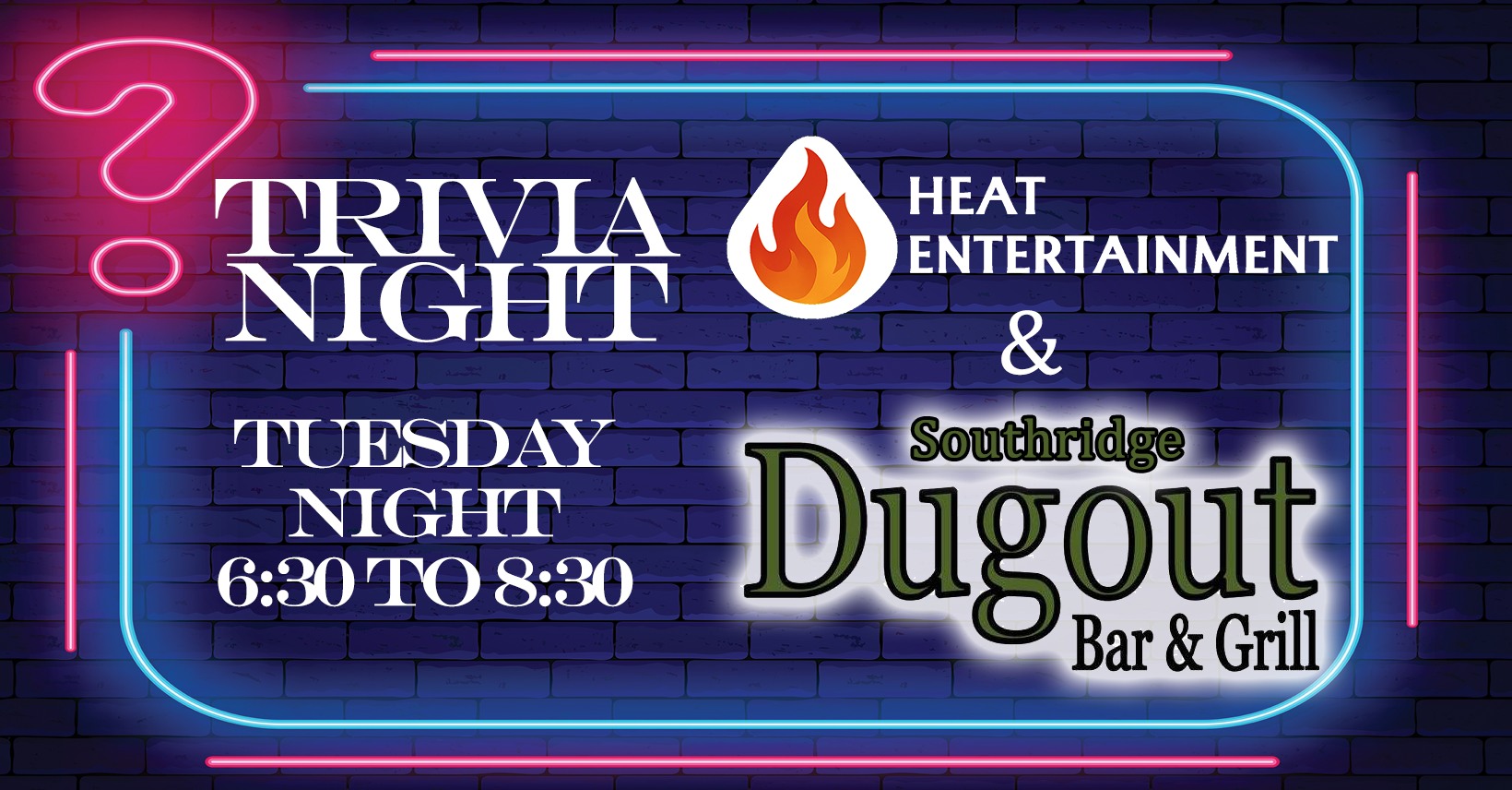 Tuesday Night Trivia at Southridge Dugout