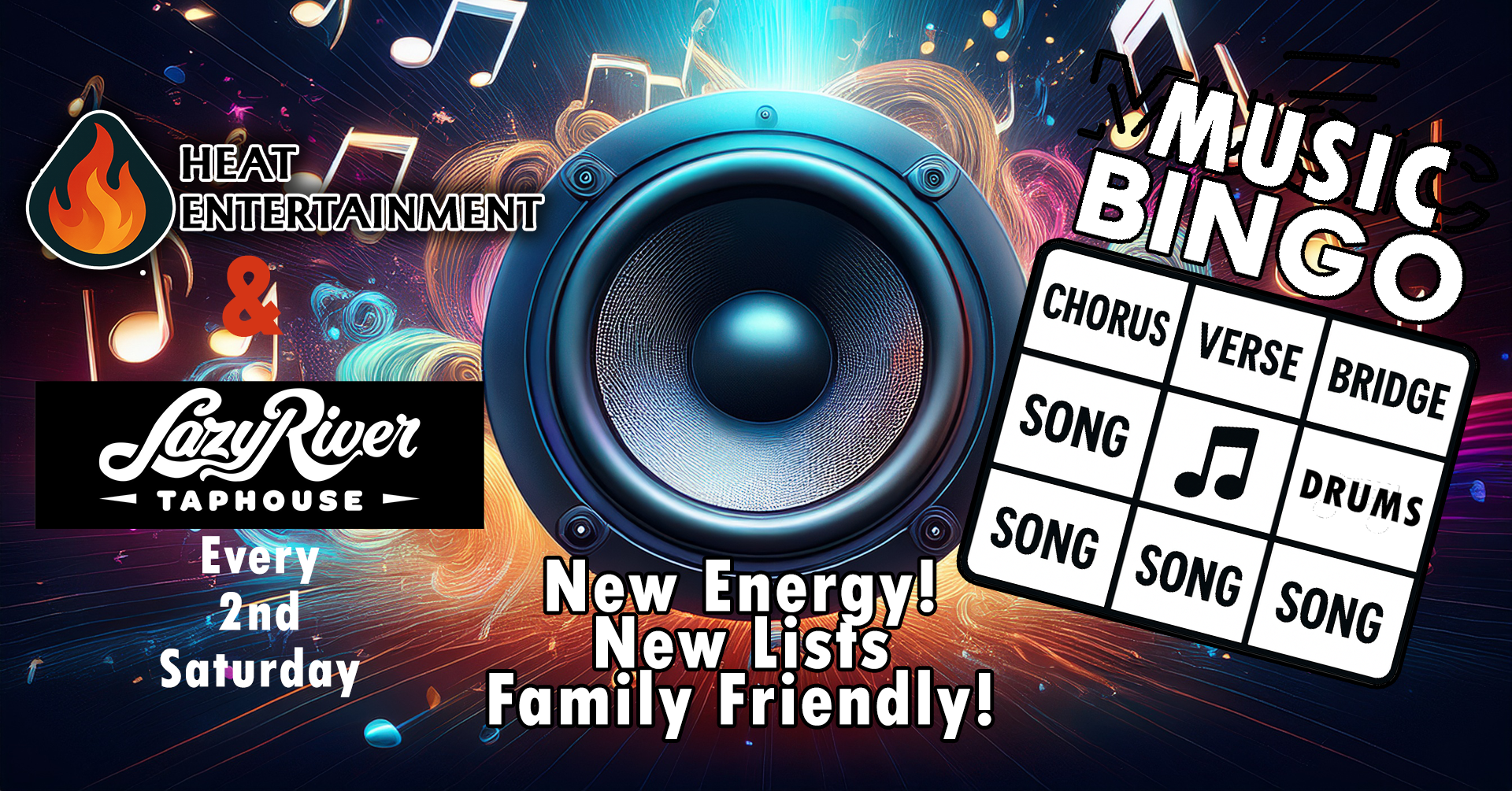 Second Saturday Music Bingo at Lazy River Taphouse - All Ages